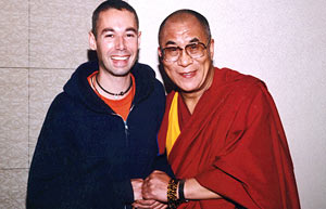 Adam "MCA" Yauch with the Dalai Lama