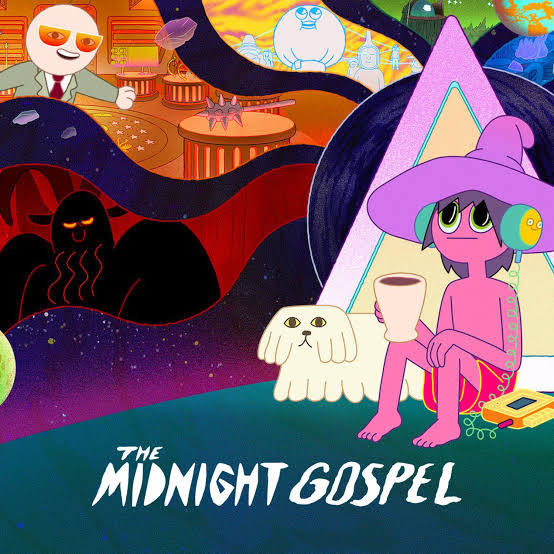 Cover image for the midnight gospel. Nominated for one of the best buddhist shows on netflix.