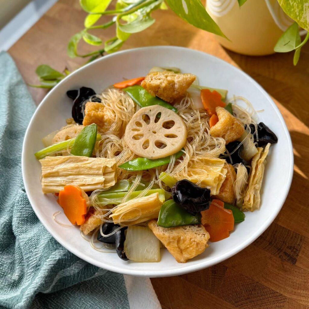 An example of the Shojin Ryori dish Buddha's Delight